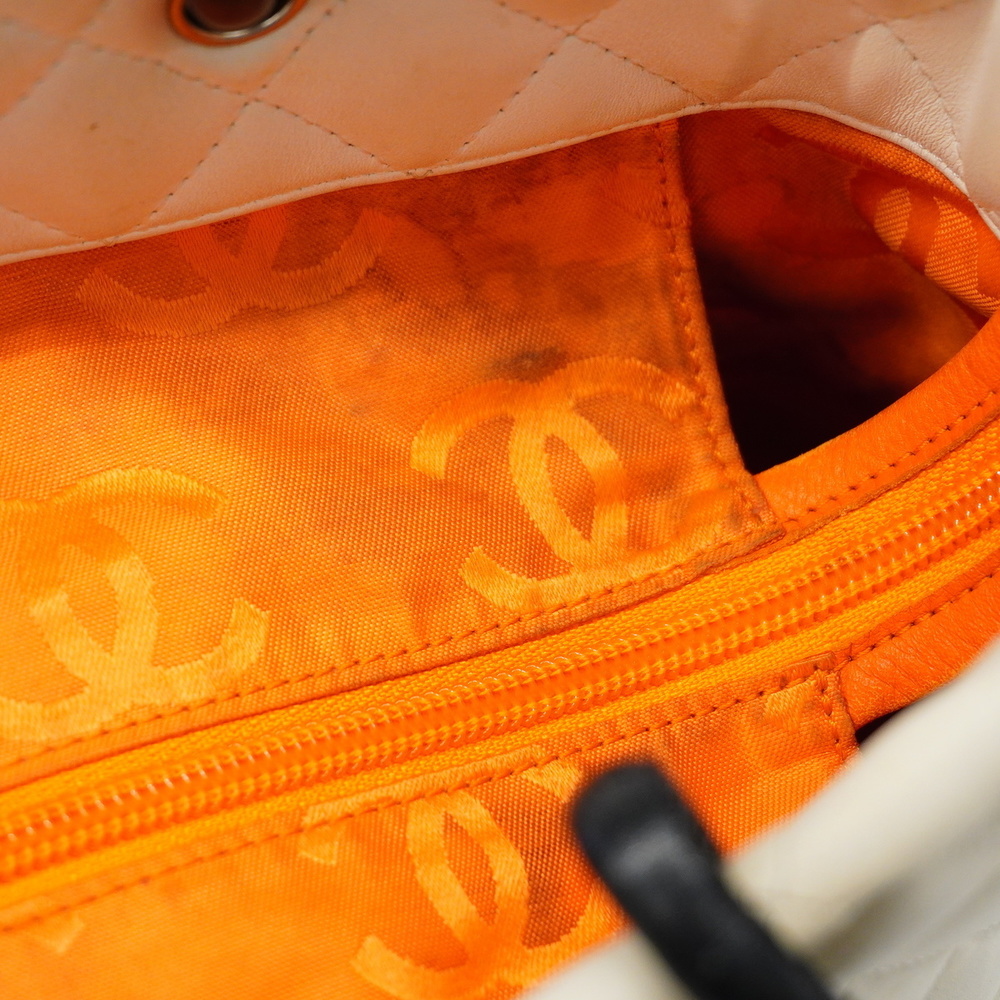 Chanel Tote Bag Cambon Line Leather Python White - image 6